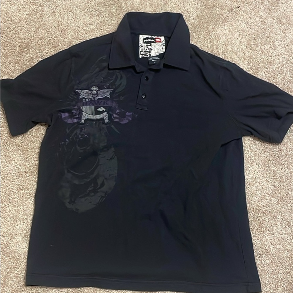 Tony hawk y2k grunge purple skater shirt size large